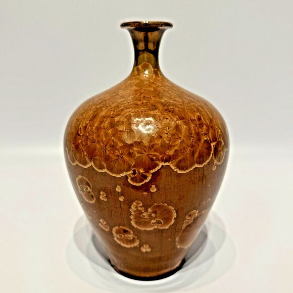 Vintage Vase Signed by Artist Len Lindsay III Crystalline Glaze Studio Pottery - Picture 3 of 9
